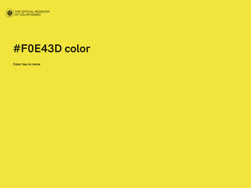 #F0E43D color image