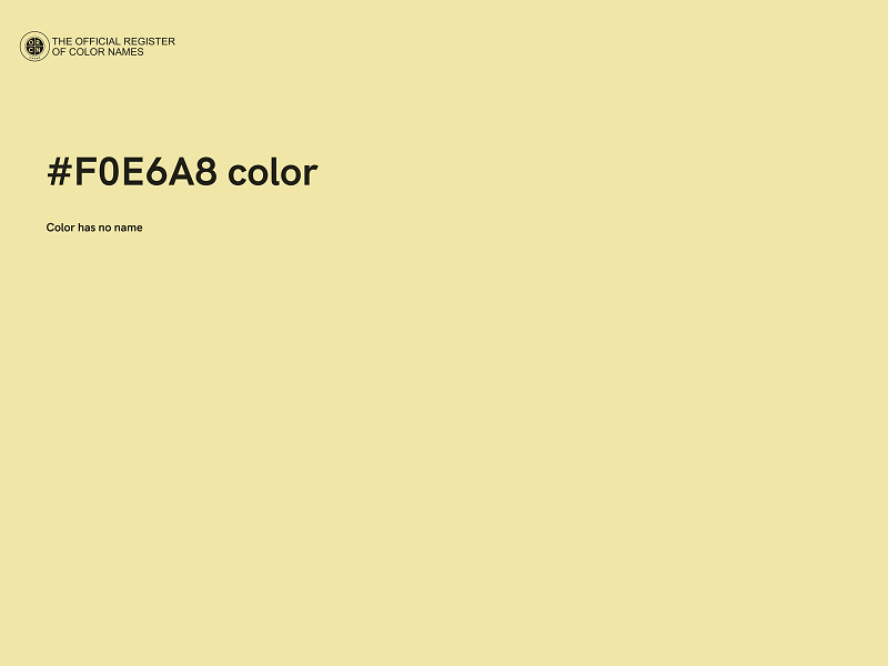 #F0E6A8 color image