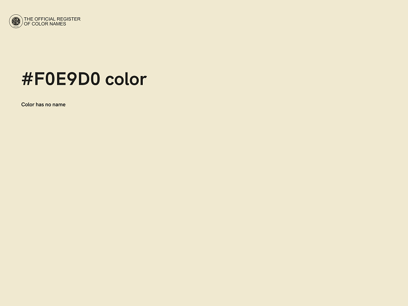 #F0E9D0 color image