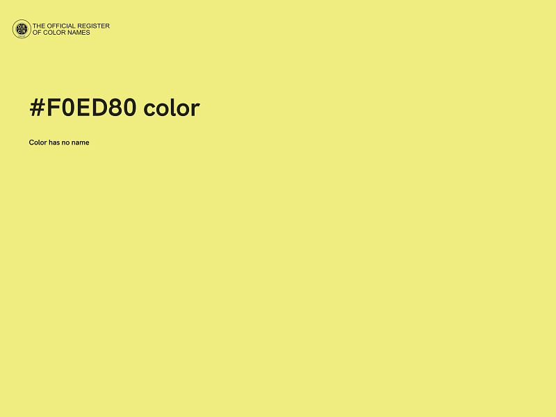 #F0ED80 color image