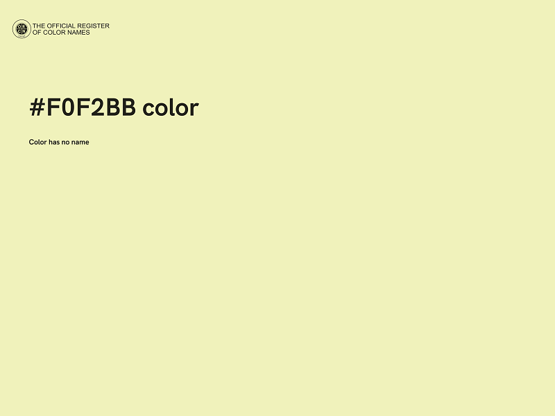 #F0F2BB color image