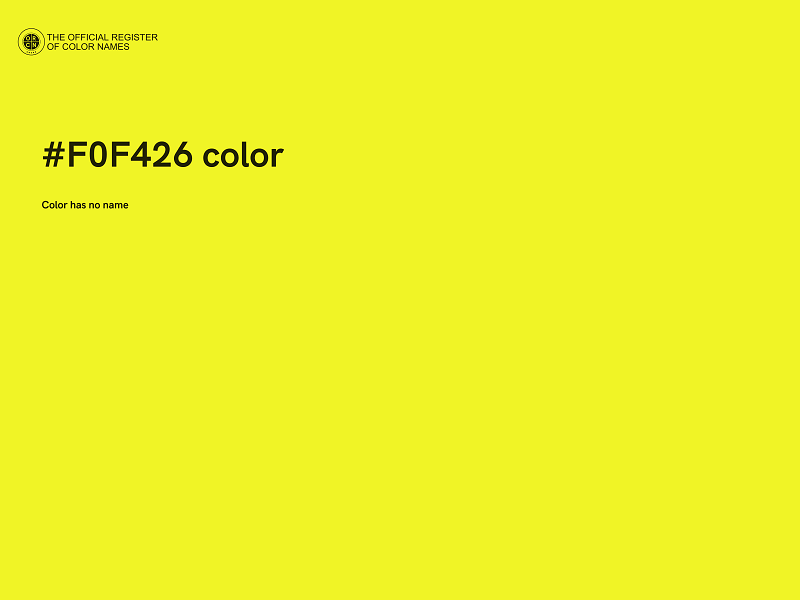 #F0F426 color image