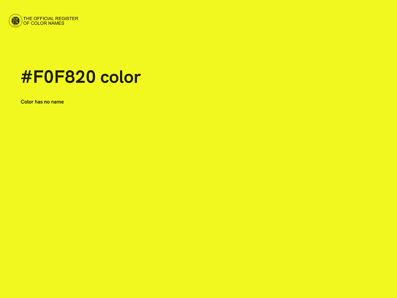 #F0F820 color image