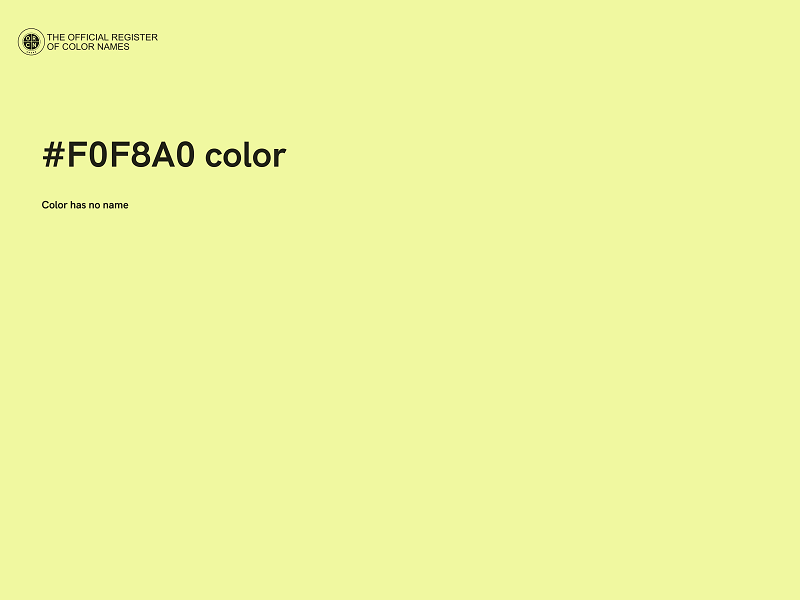 #F0F8A0 color image