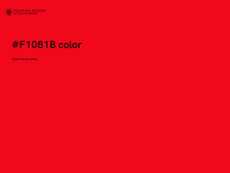 #F1081B color image