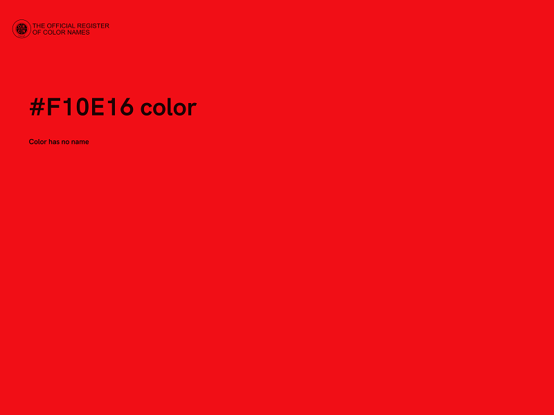 #F10E16 color image