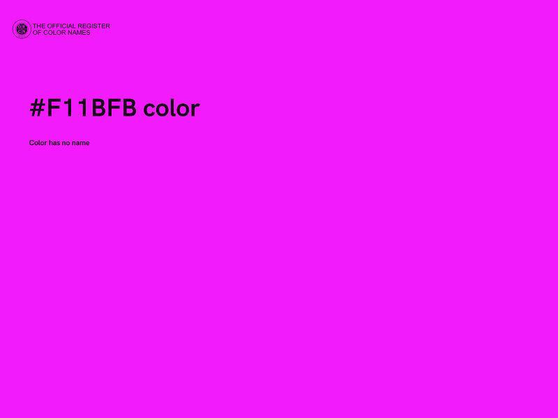 #F11BFB color image