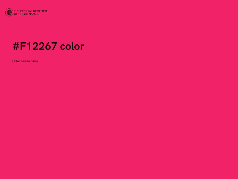 #F12267 color image