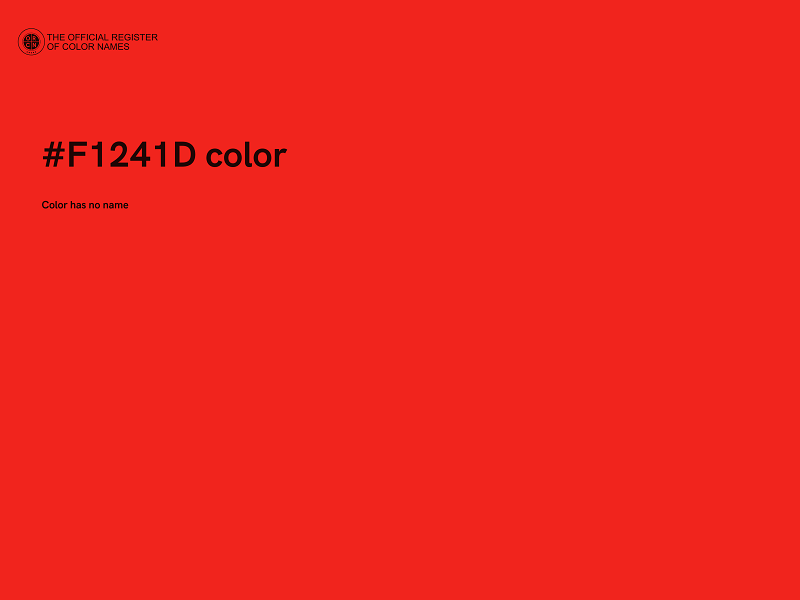 #F1241D color image