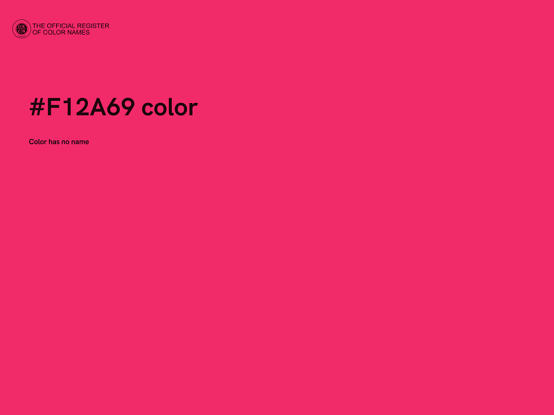 #F12A69 color image