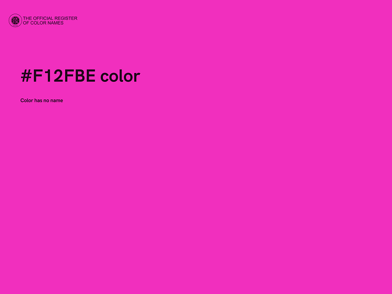 #F12FBE color image