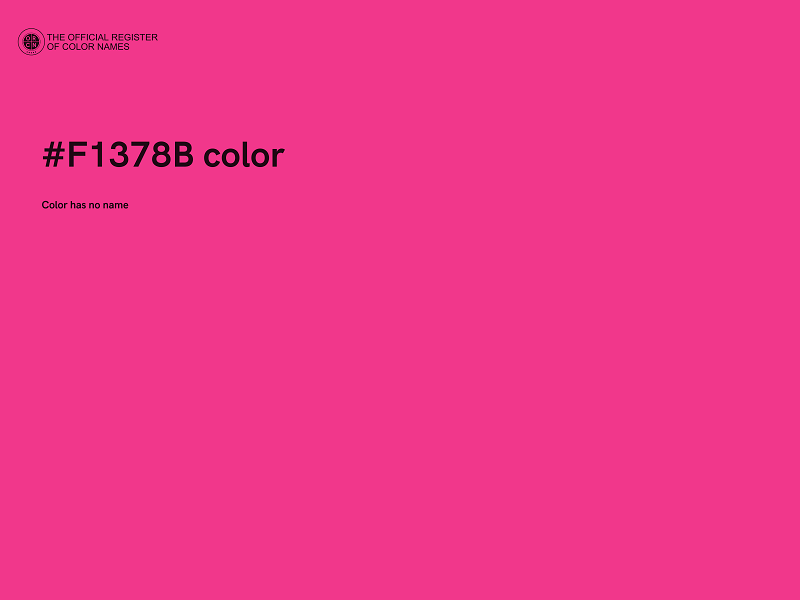 #F1378B color image