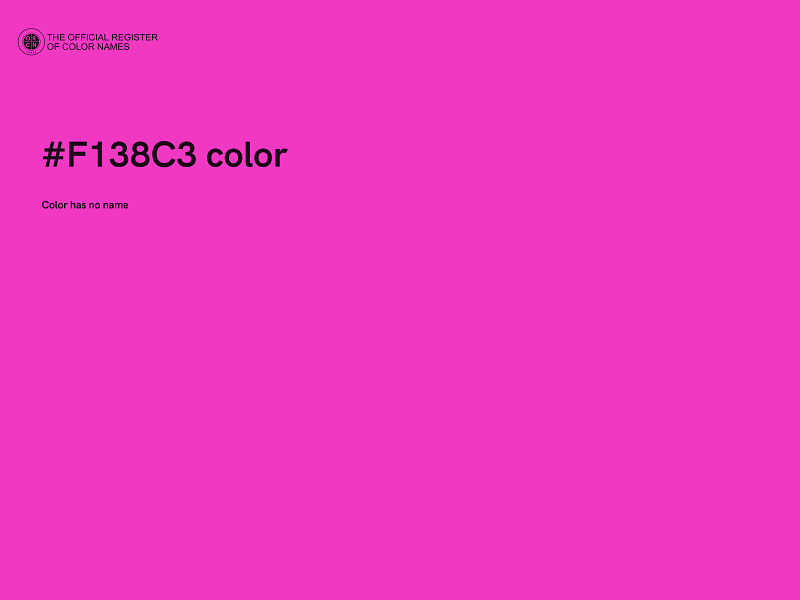 #F138C3 color image