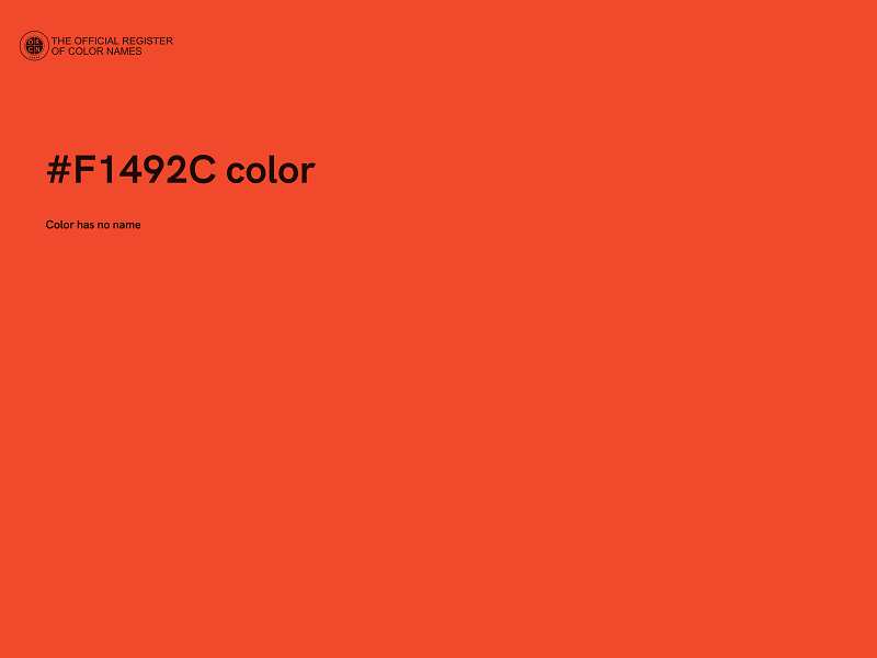 #F1492C color image