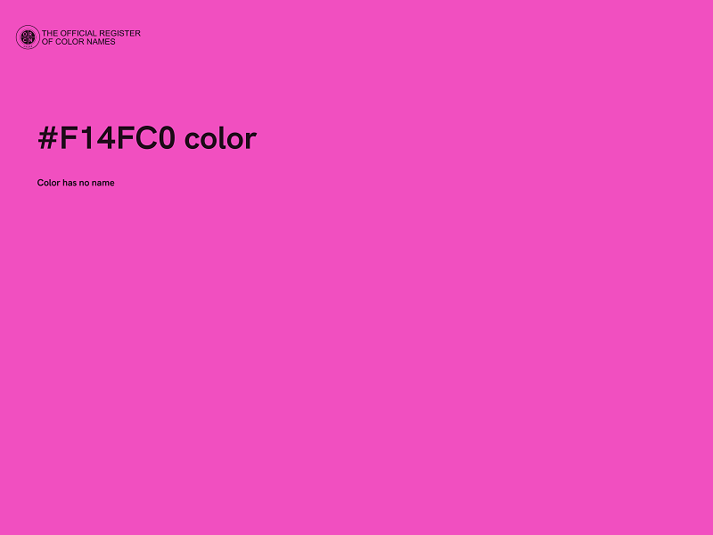 #F14FC0 color image