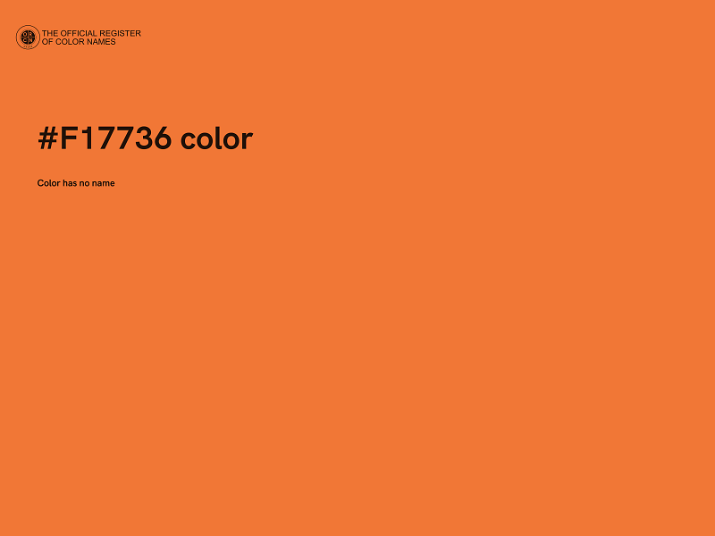 #F17736 color image