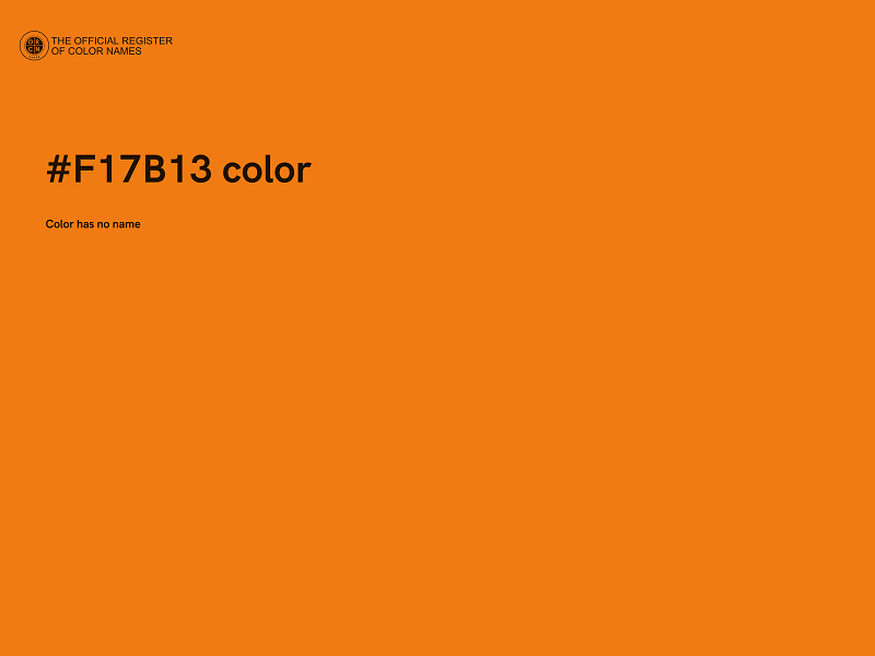 #F17B13 color image