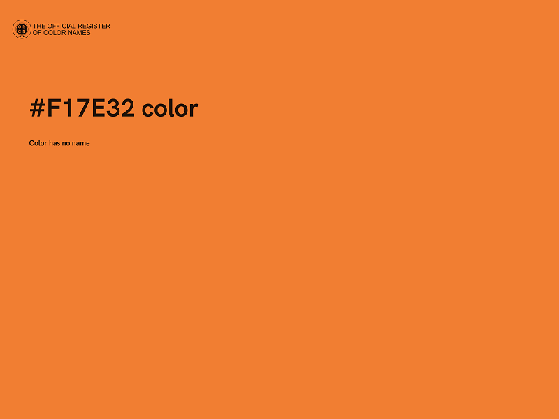 #F17E32 color image