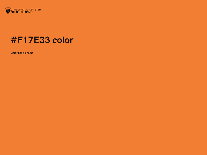 #F17E33 color image