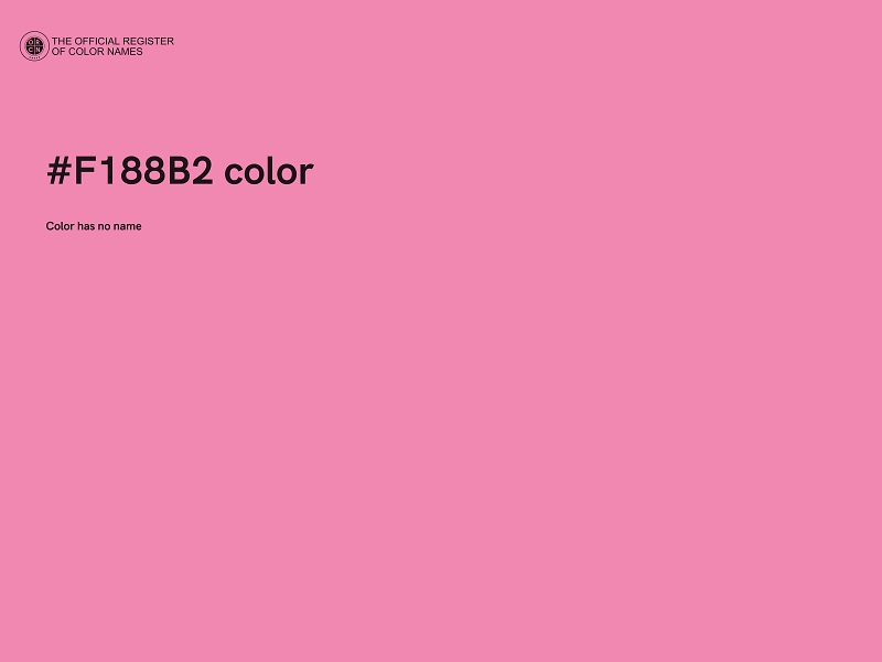 #F188B2 color image