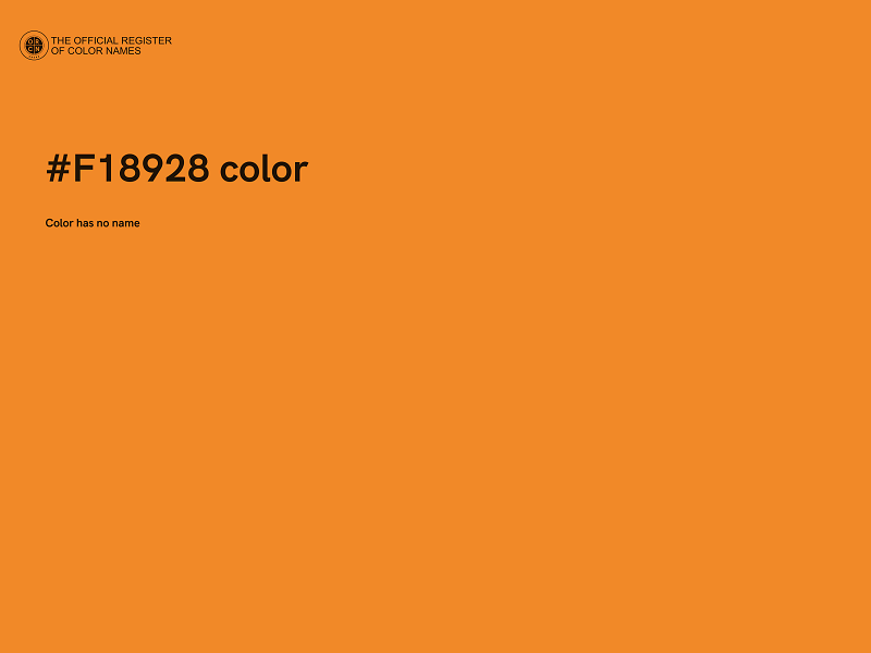 #F18928 color image