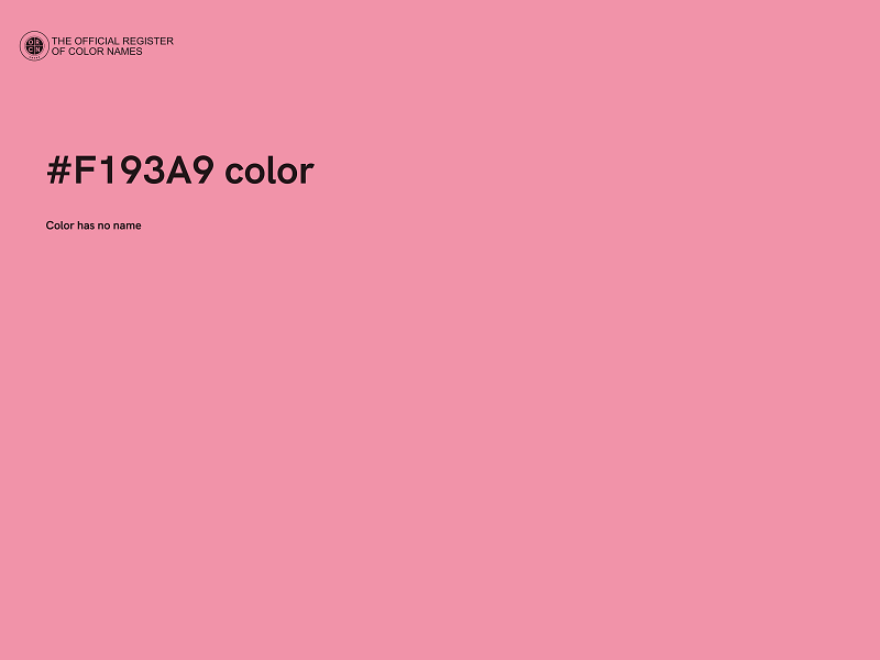 #F193A9 color image