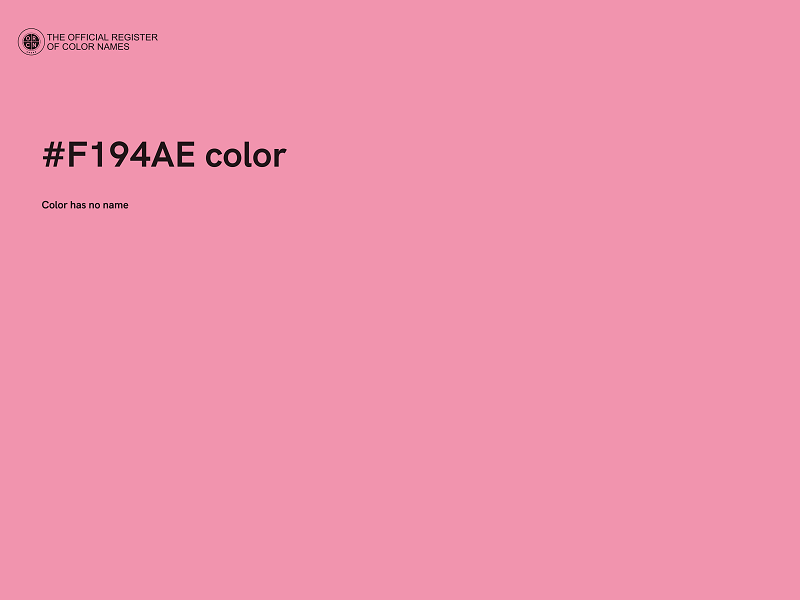 #F194AE color image