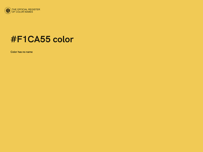 #F1CA55 color image