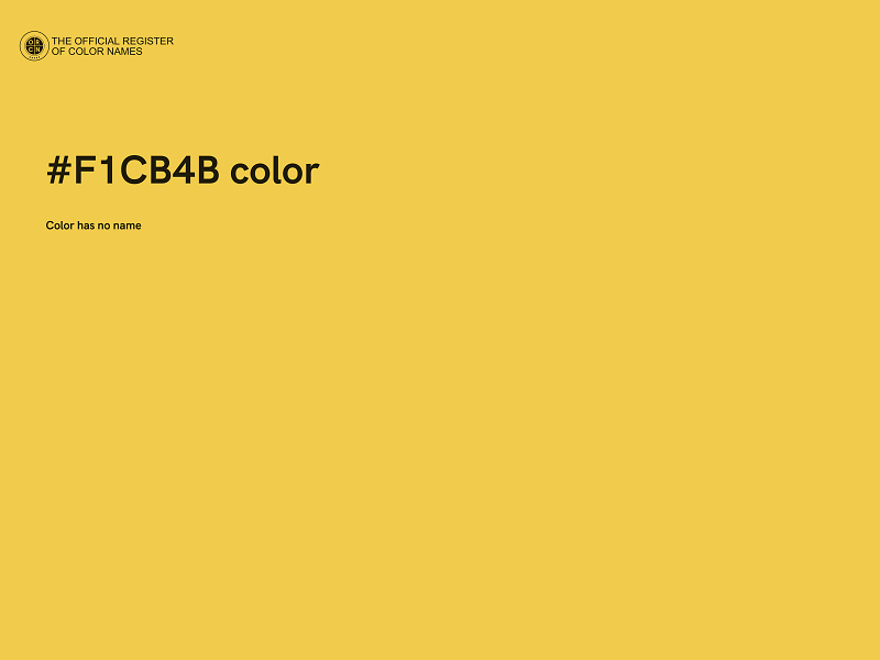 #F1CB4B color image