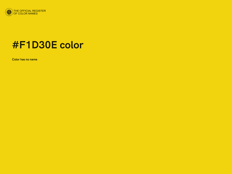 #F1D30E color image