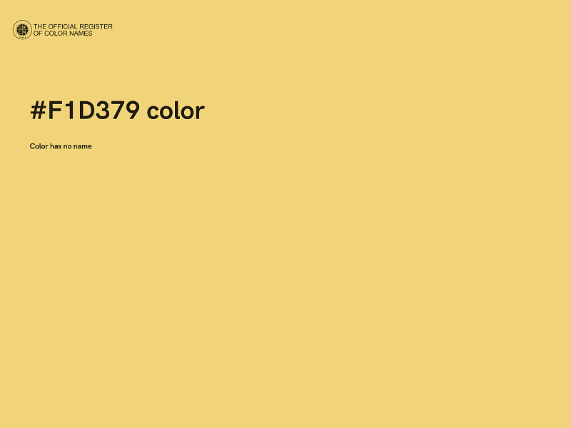 #F1D379 color image