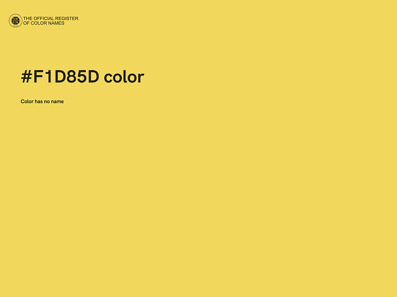 #F1D85D color image