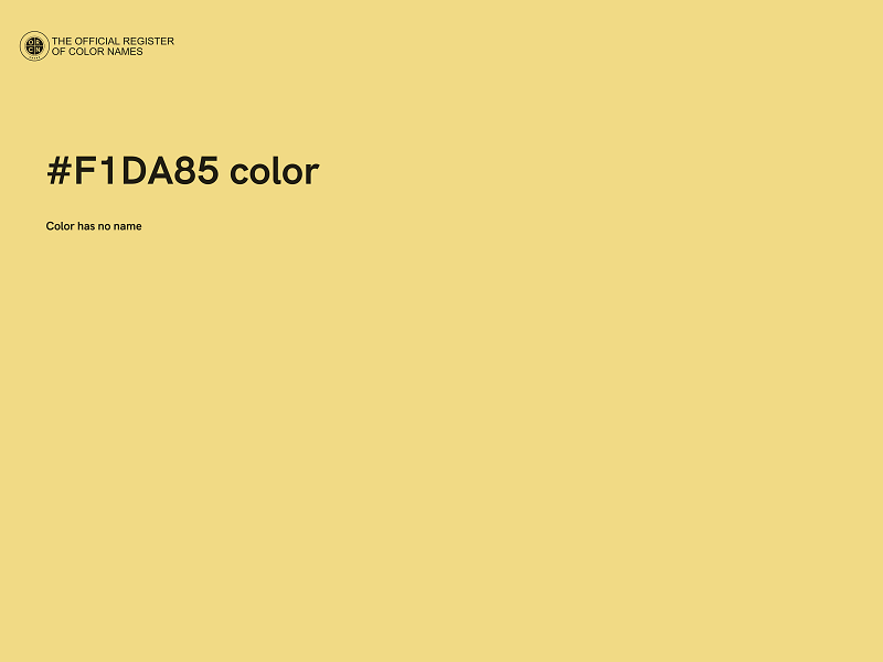 #F1DA85 color image