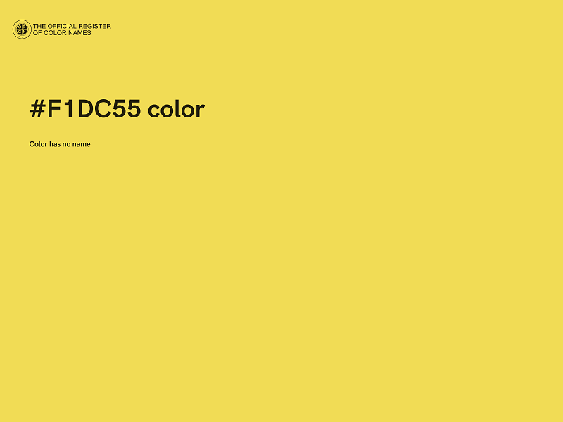 #F1DC55 color image