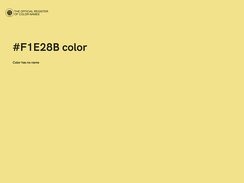 #F1E28B color image