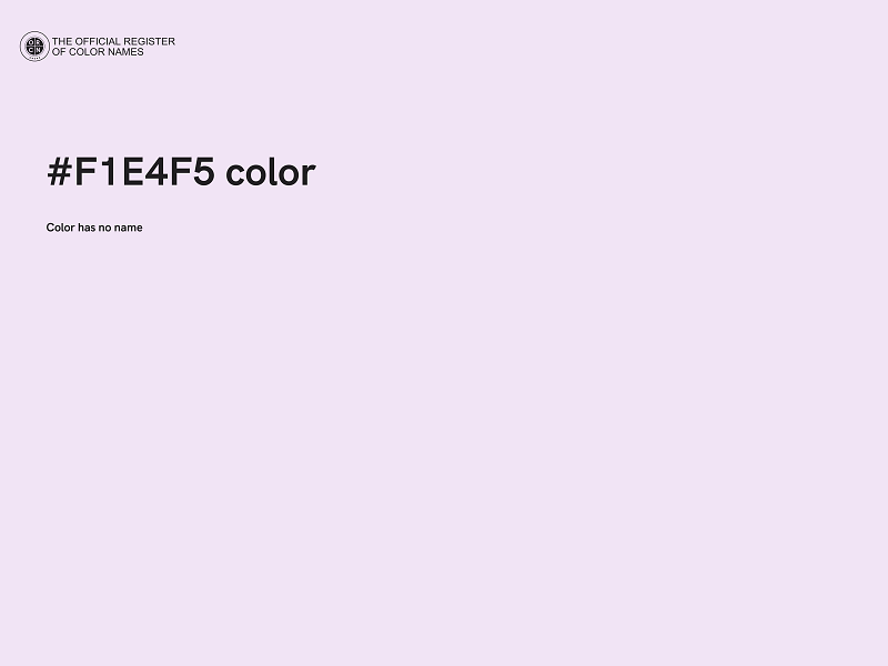 #F1E4F5 color image