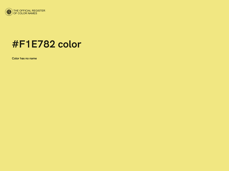 #F1E782 color image