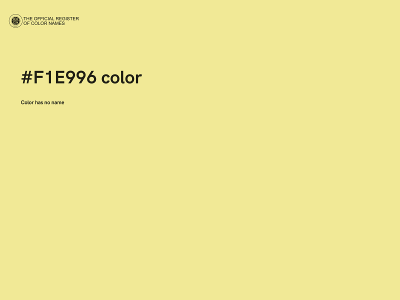 #F1E996 color image