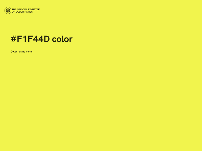 #F1F44D color image