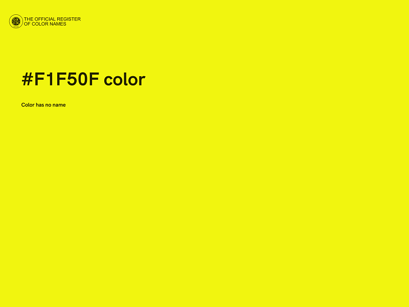 #F1F50F color image