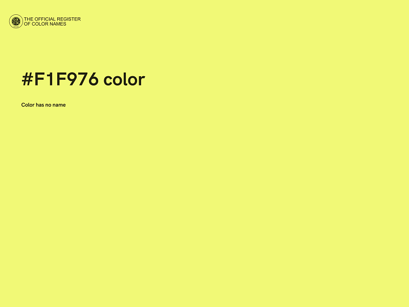 #F1F976 color image