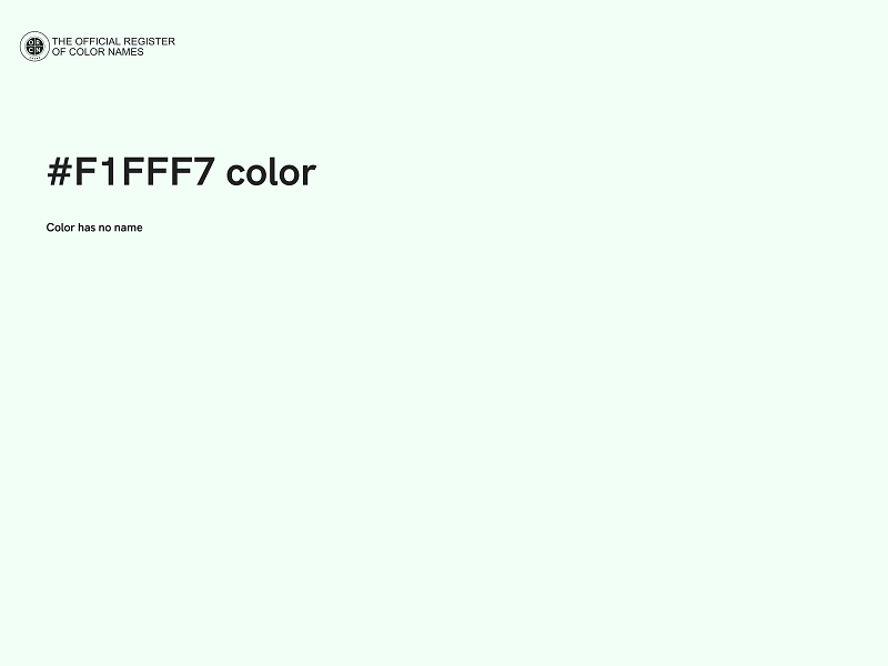 #F1FFF7 color image