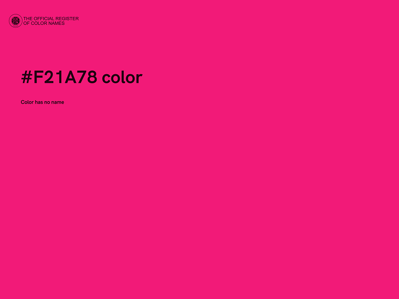 #F21A78 color image