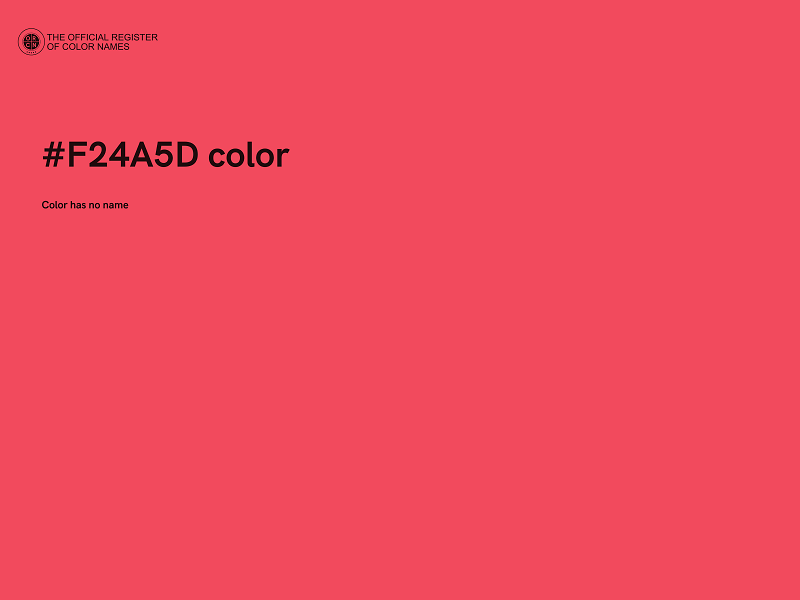 #F24A5D color image