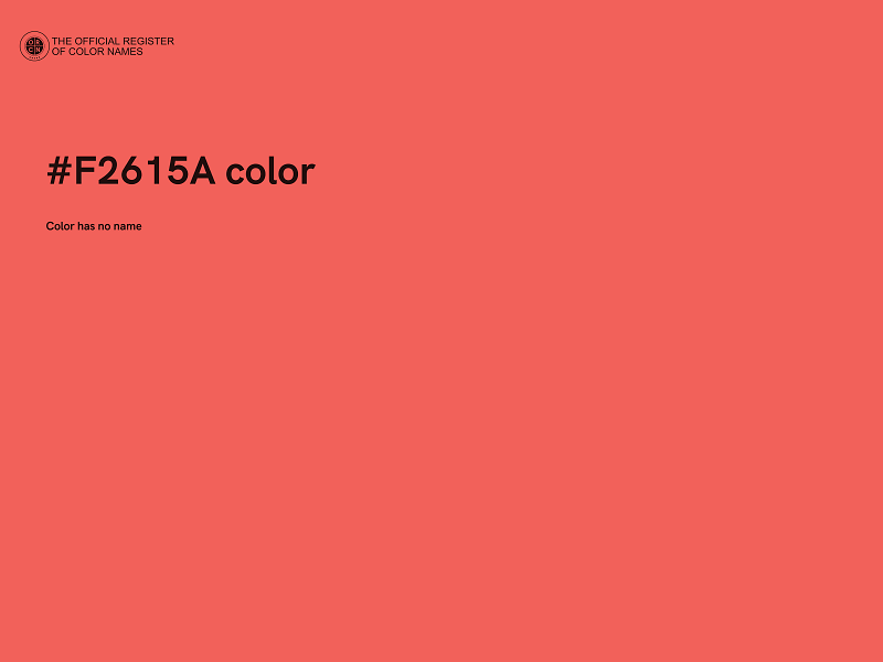 #F2615A color image