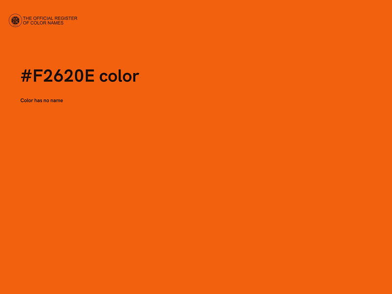 #F2620E color image