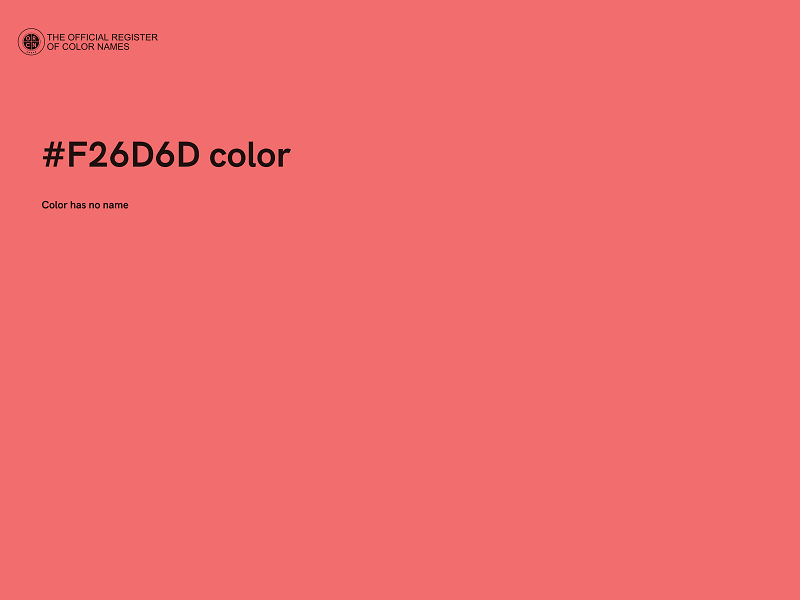 #F26D6D color image