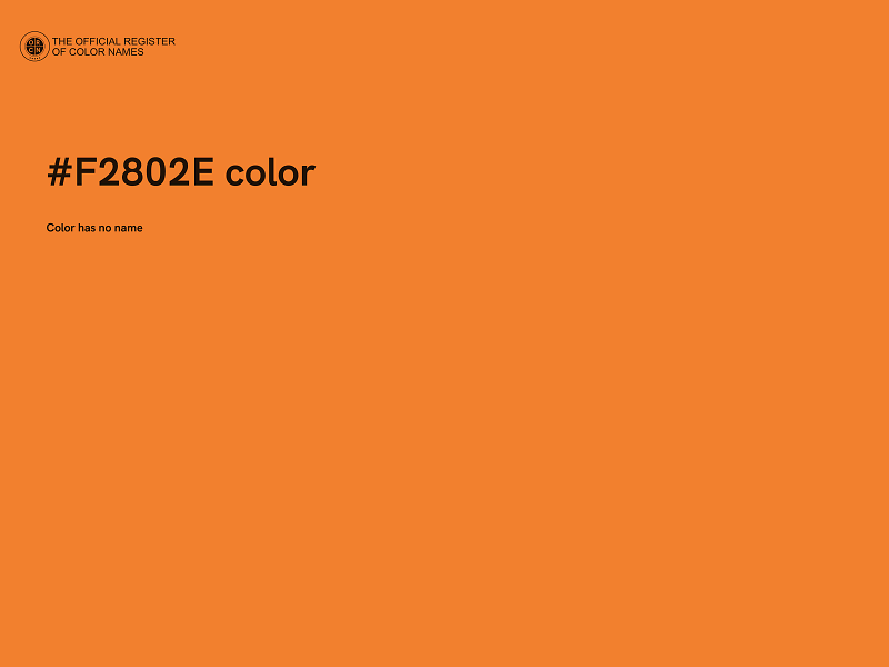 #F2802E color image