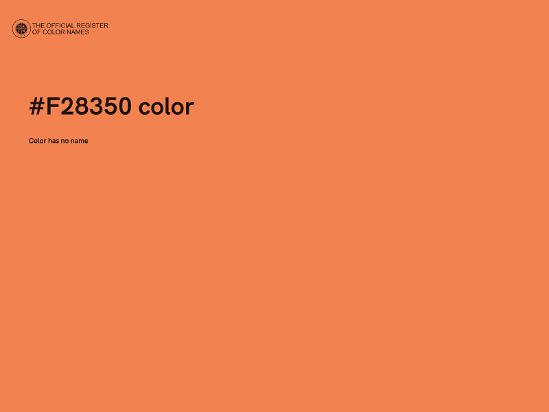 #F28350 color image