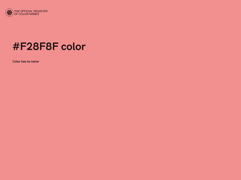 #F28F8F color image